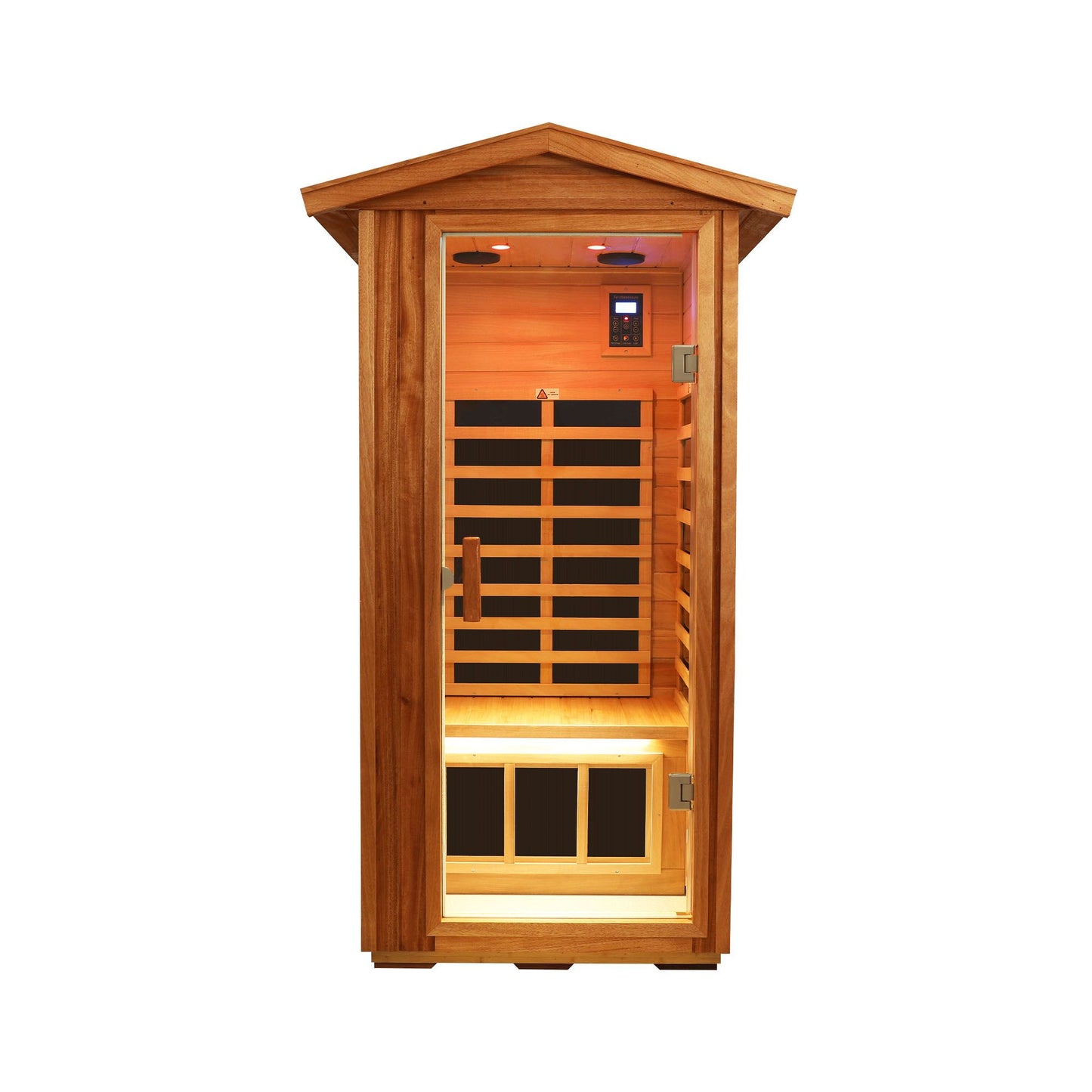 One Person Outdoor Okoume Wood Far Infrared Sauna Room