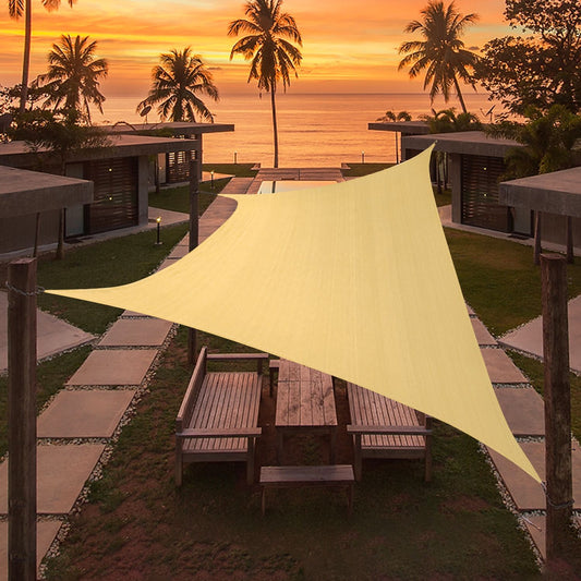 7'X20' Sand Sun Shade Sail Commercial Standard UV Block 185 GSM, Water, Air Permeable