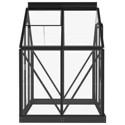 Glass Greenhouse Anthracite 61"x40.6"x75.2" Aluminum