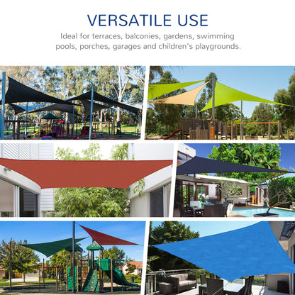 Outsunny 24' x 24' Sun Shade Sail Canopy, UV Block, Blue