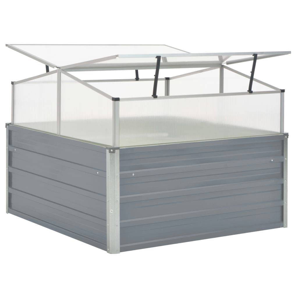 Greenhouse 39.4"x39.4"x33.5" Galvanized Steel Gray