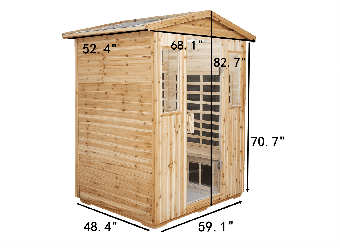 Four person Infrared Outdoor Sauna Room