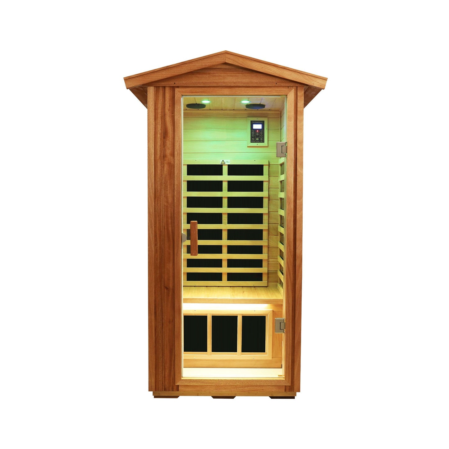 One Person Outdoor Okoume Wood Far Infrared Sauna Room