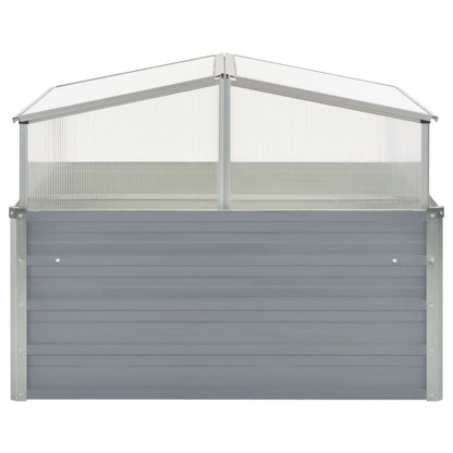 Greenhouse 39.4"x39.4"x33.5" Galvanized Steel Gray