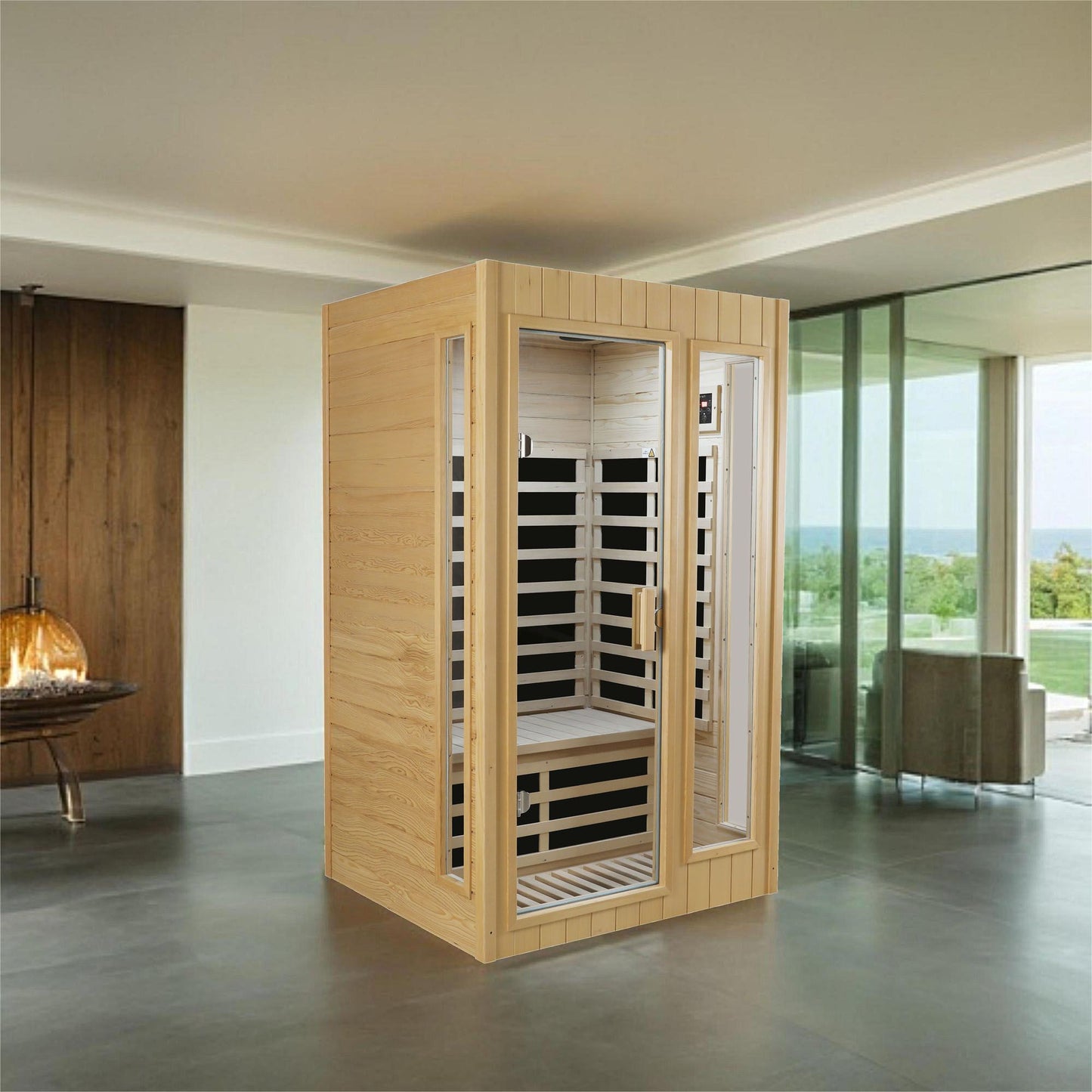 Hemlock Two-person far infrared roof embedded indoor sauna room