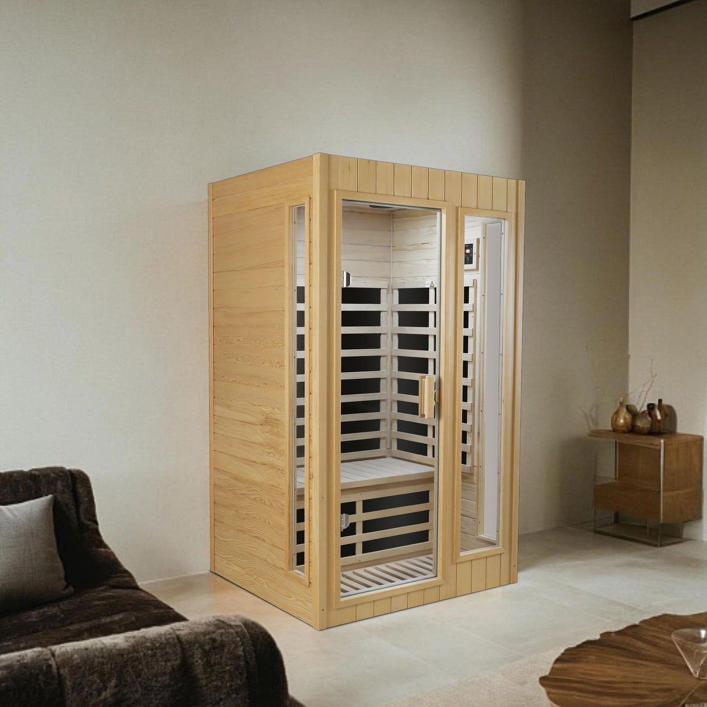 Hemlock Two-person far infrared roof embedded indoor sauna room