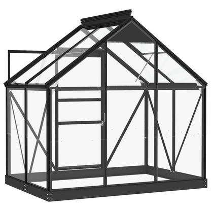 Glass Greenhouse Anthracite 61"x40.6"x75.2" Aluminum