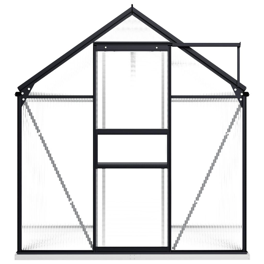 Greenhouse with Base Frame Anthracite Aluminum 38.9 ft²