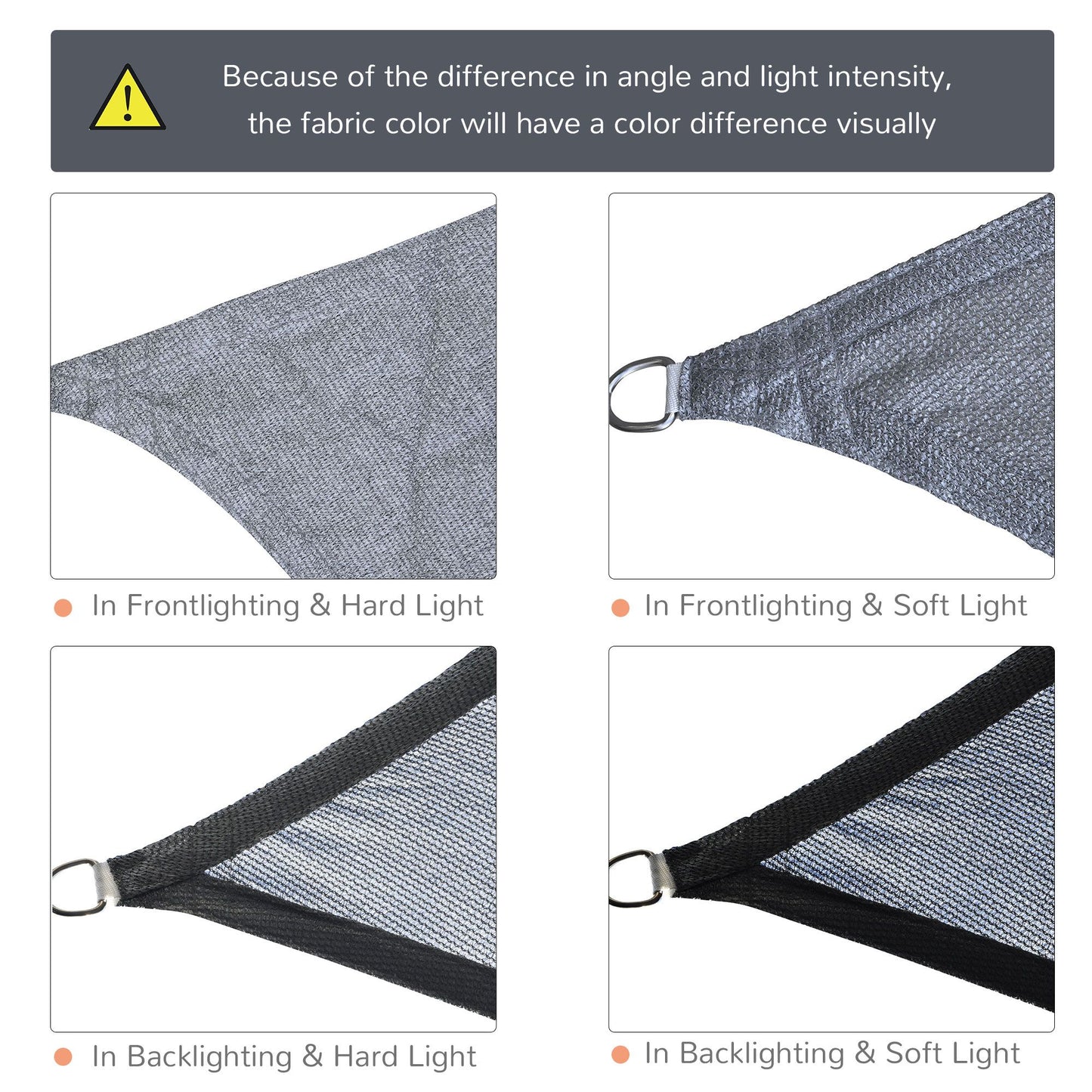 Outsunny 13' x 20' Rectangle Sun Shade Sail Canopy with D-Rings and Rope Included - Gray