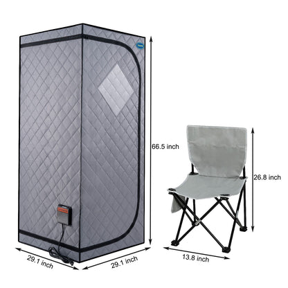 Portable Full Size Grey Infrared Sauna Tent