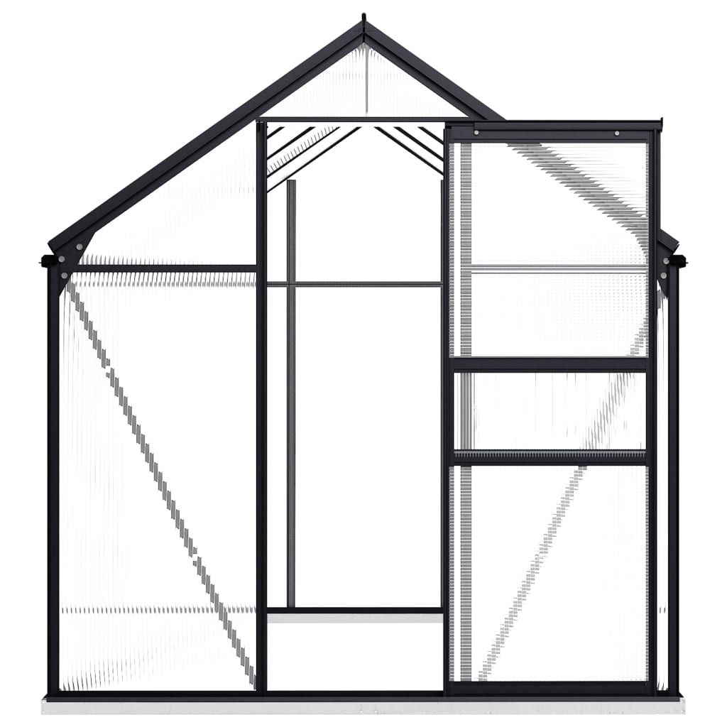 Greenhouse with Base Frame Anthracite Aluminum 51.1 ft²