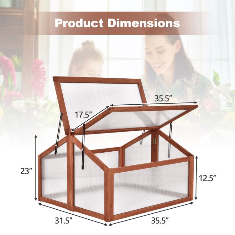 Double Box Garden Wooden Greenhouse