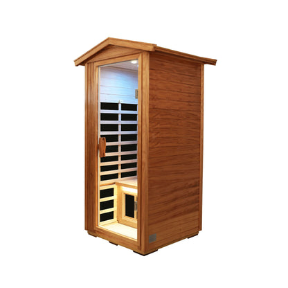 One Person Outdoor Okoume Wood Far Infrared Sauna Room