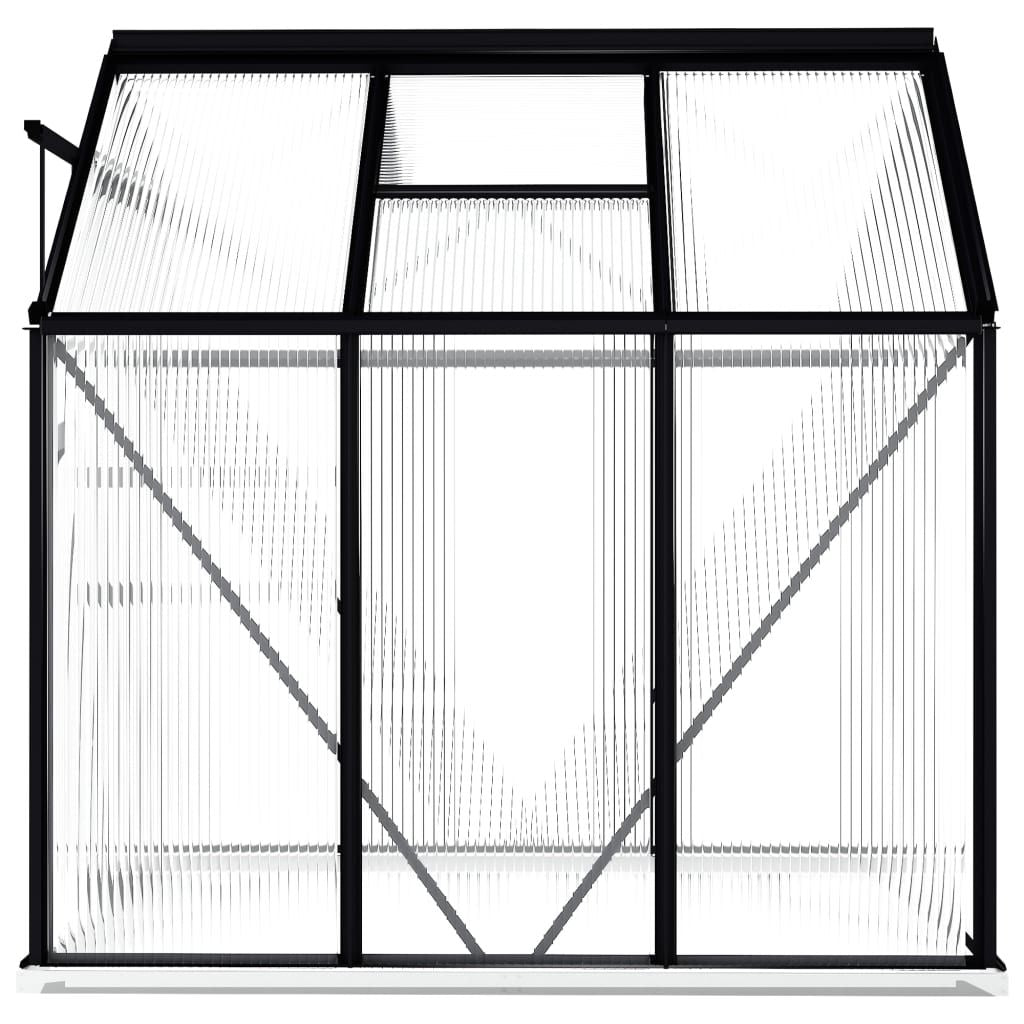 Greenhouse with Base Frame Anthracite Aluminum 38.9 ft²