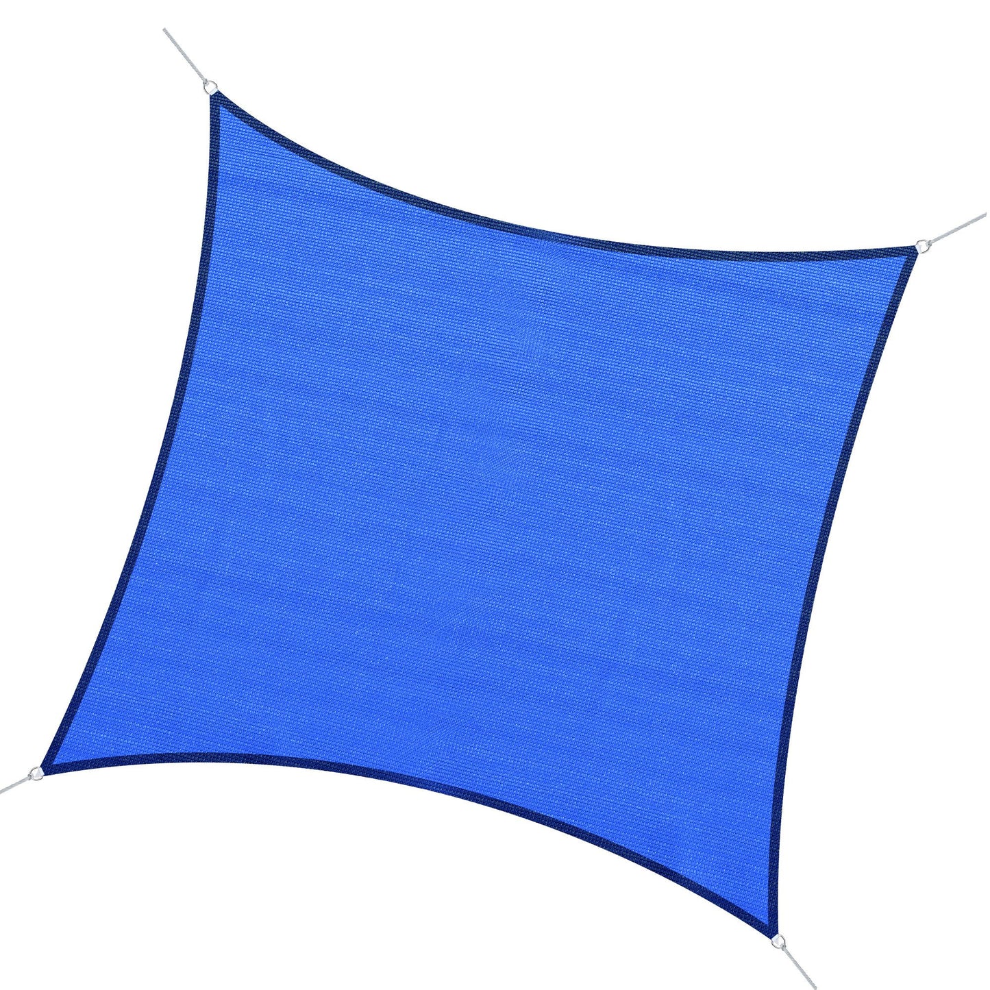 Outsunny 24' x 24' Sun Shade Sail Canopy, UV Block, Blue