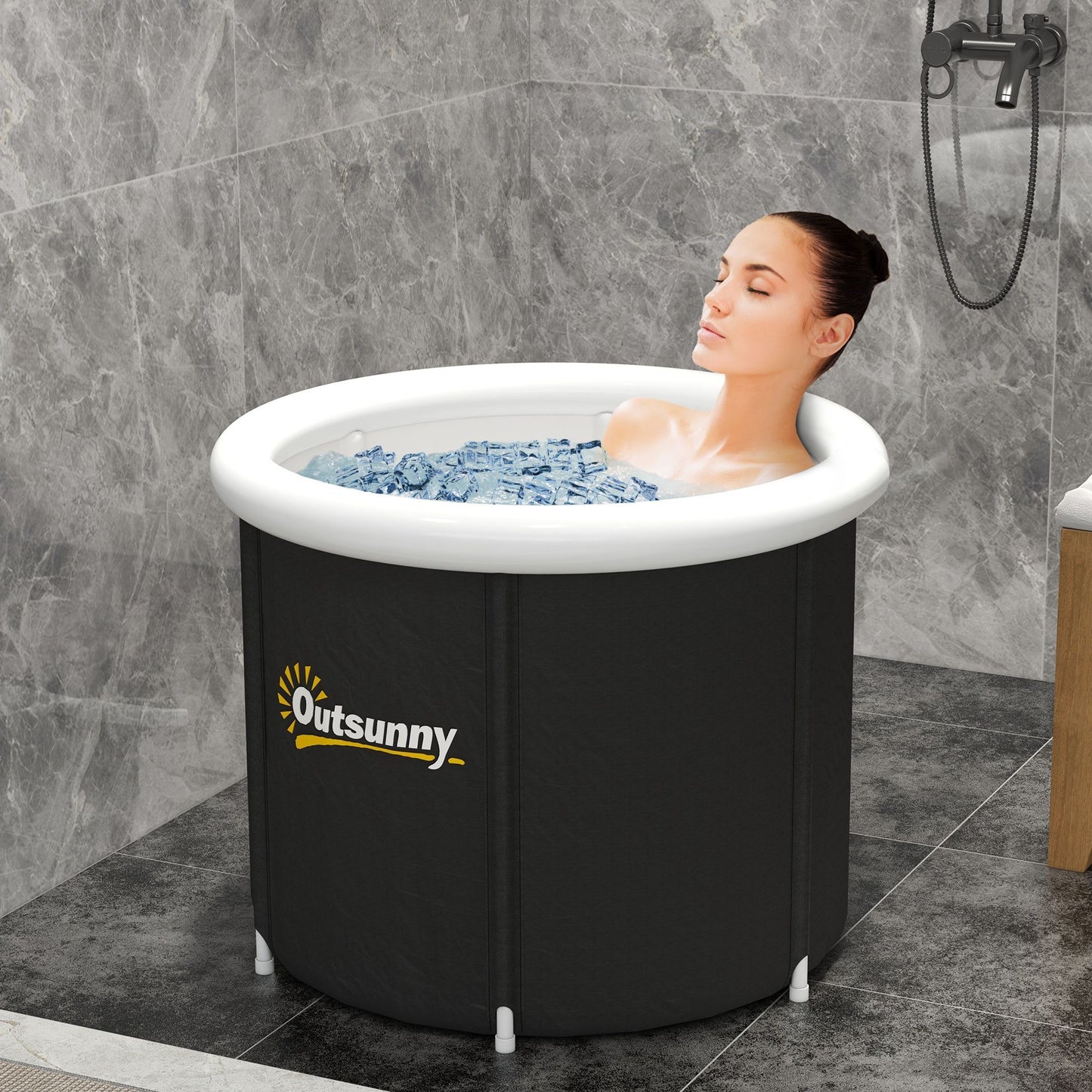 Outsunny, 79 Gallon  Cold Plunge Tub, Black