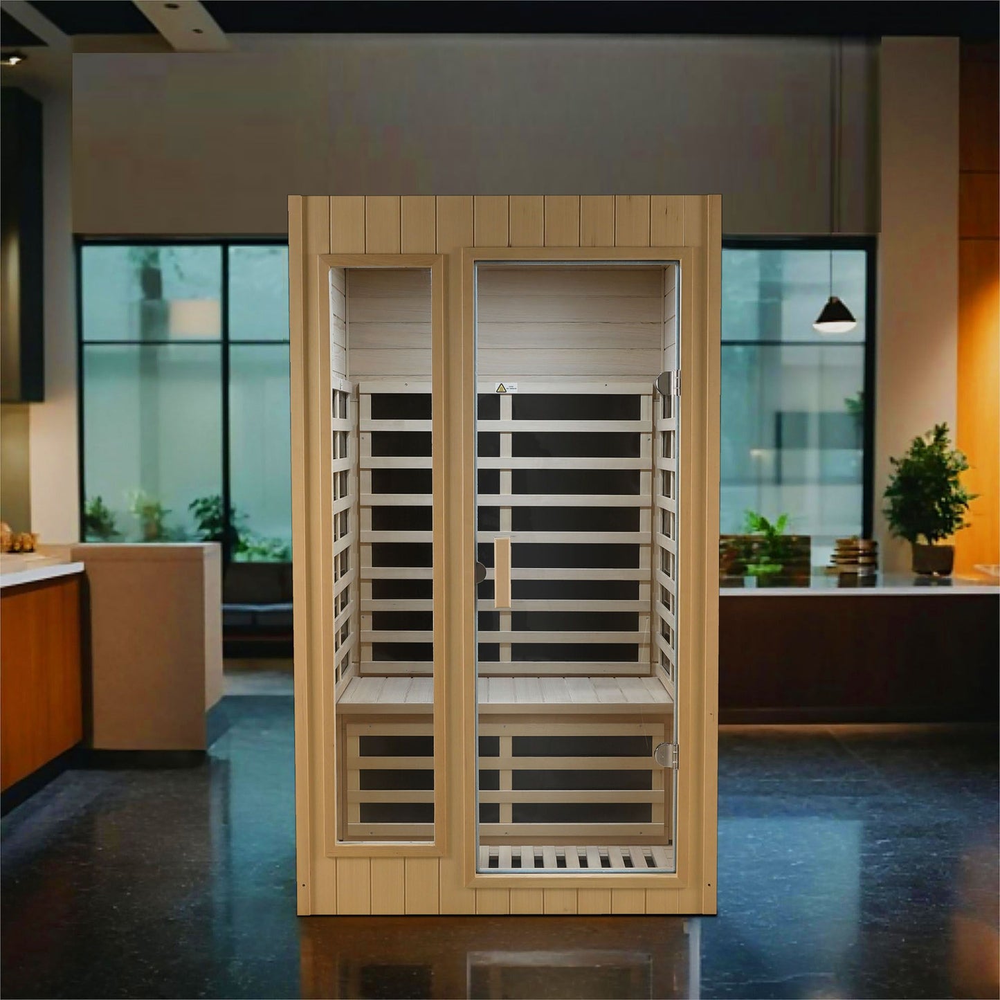 Hemlock Two-person far infrared roof embedded indoor sauna room