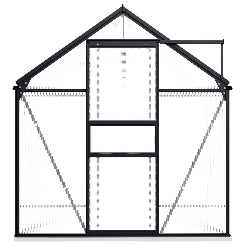 Greenhouse with Base Frame Anthracite Aluminum 51.1 ft²