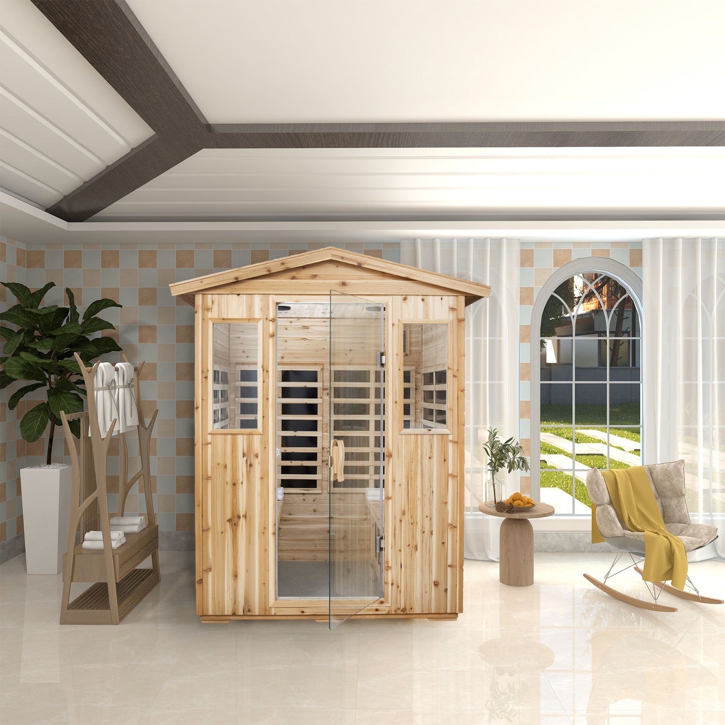 Four person Infrared Outdoor Sauna Room