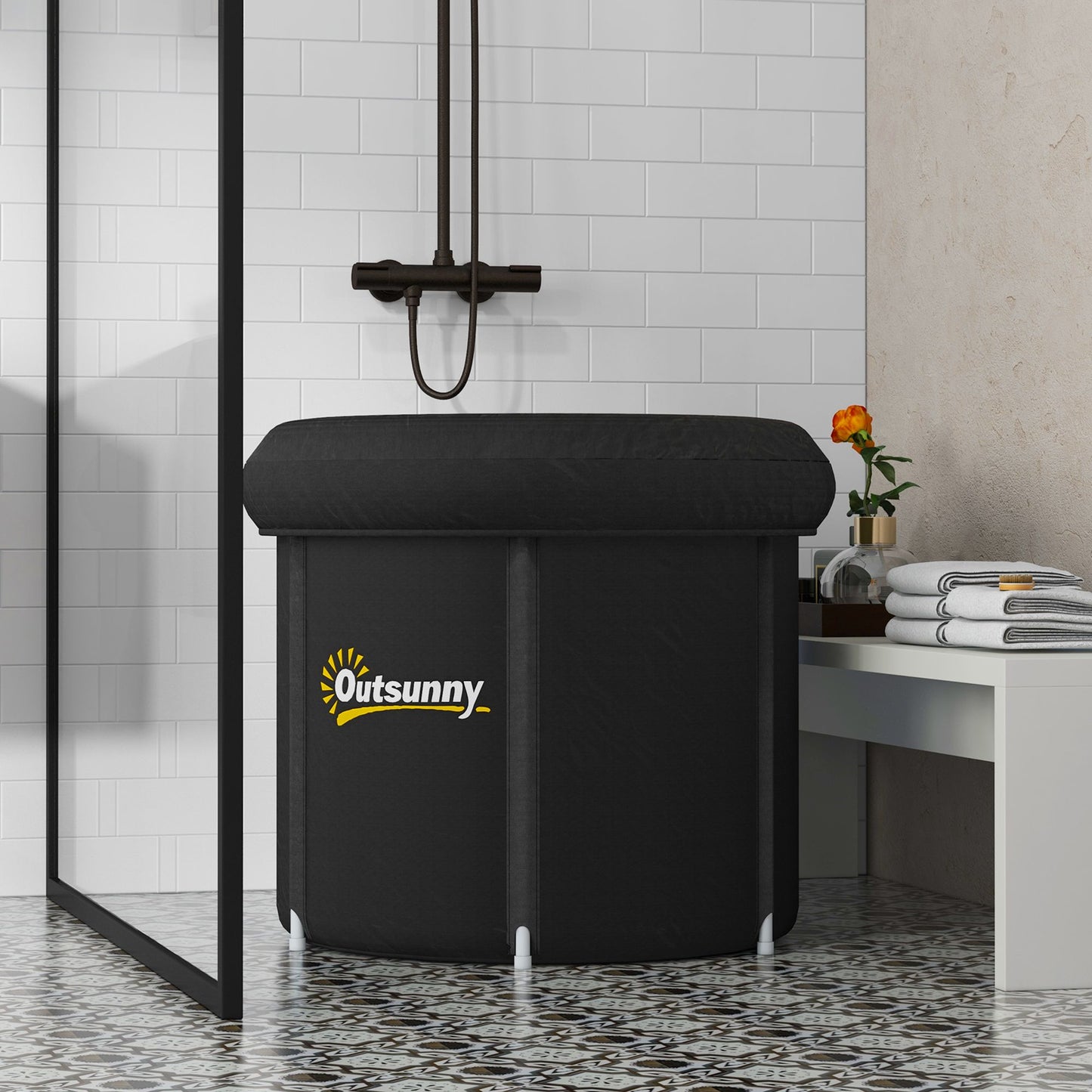 Outsunny, 79 Gallon  Cold Plunge Tub, Black