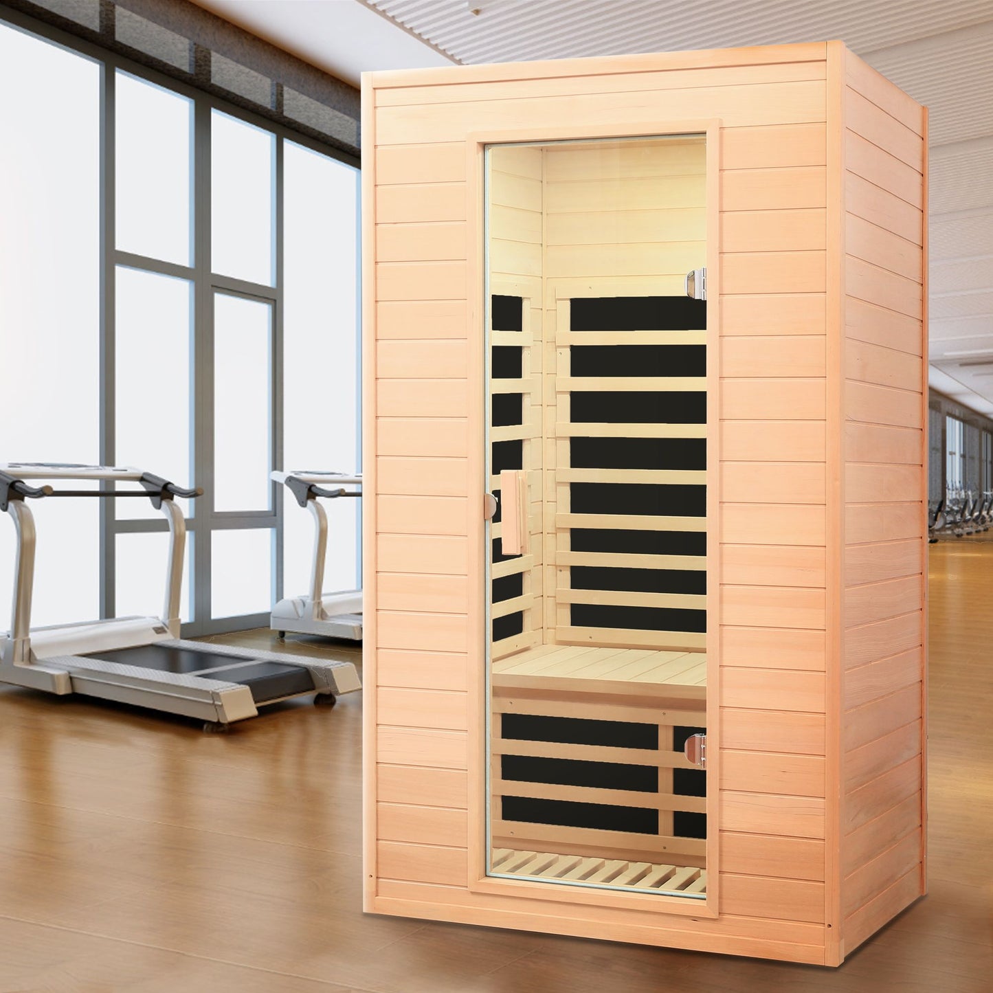 Hemlock Two-person far infrared roof embedded indoor sauna room