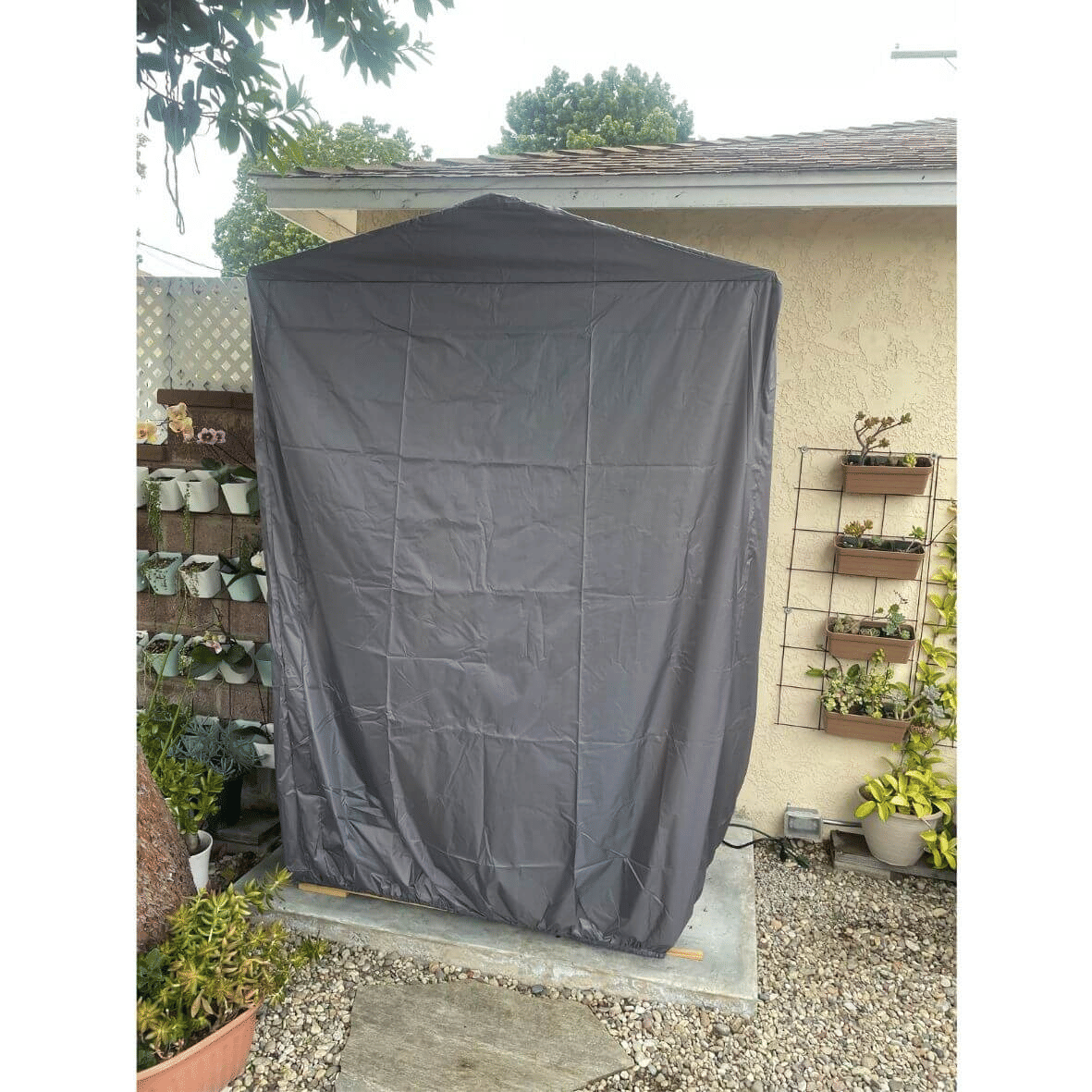 Single sauna outdoor rain cover