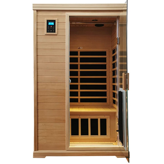 Two-person Far-infrared Hemlock Indoor Sauna Room