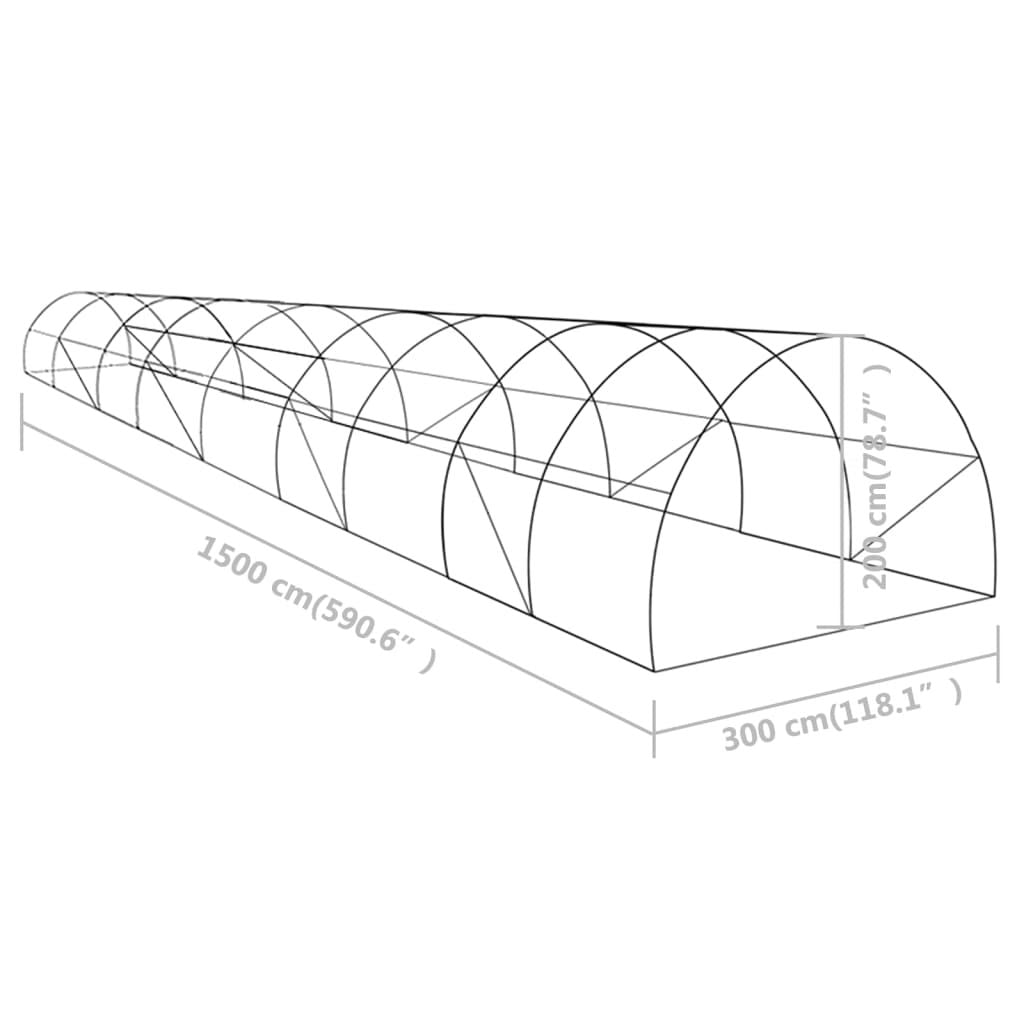 Greenhouse 484.4 ft² 49.2'x9.8'x6.6'